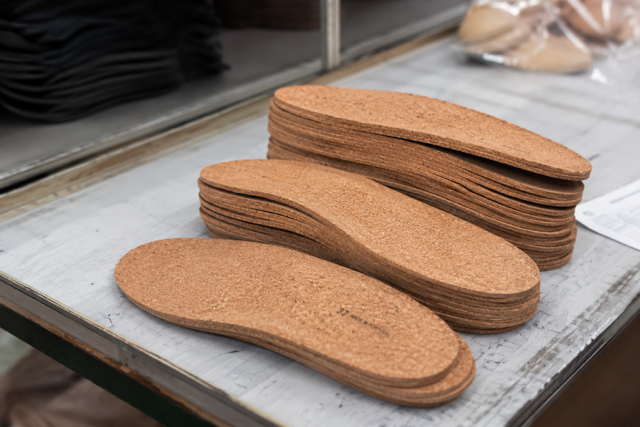 Removable cork insoles at Portina